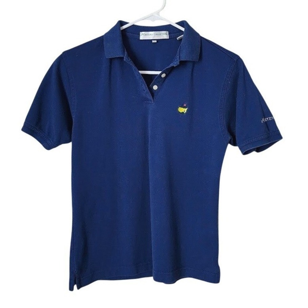 MASTERS COLLECTION Augusta National Polo Shirt Blue Golf Embroidered Logo Size S
